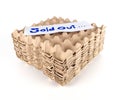 Eggs sold Ã¢â¬â¹Ã¢â¬â¹out. Many egg paper trays are empty